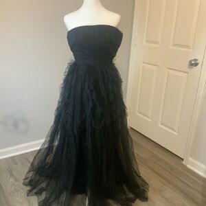 BCBGMaxAzria Black Strapless Gown